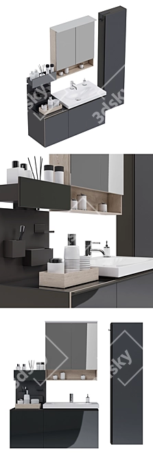 Sleek Bathroom Furniture: KERAMAG ACANTO 3D model image 2
