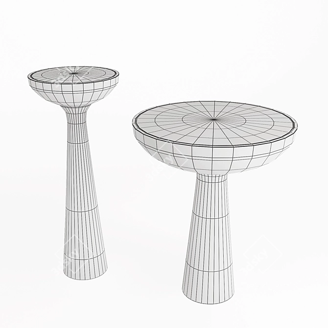 Luxe Elegance: Eichholtz Lindos Side Tables 3D model image 3