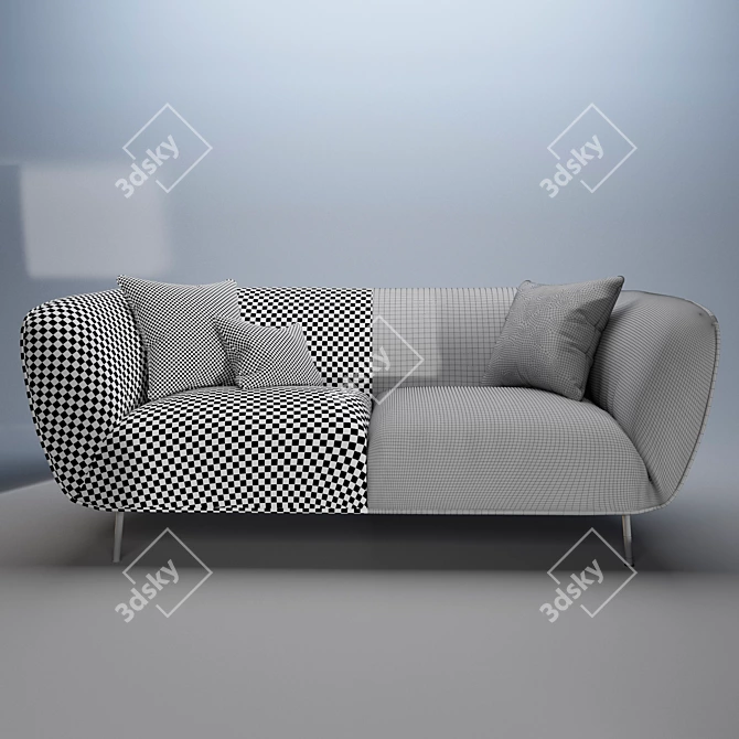 Elegant Florence Sofa: Timeless Comfort 3D model image 2