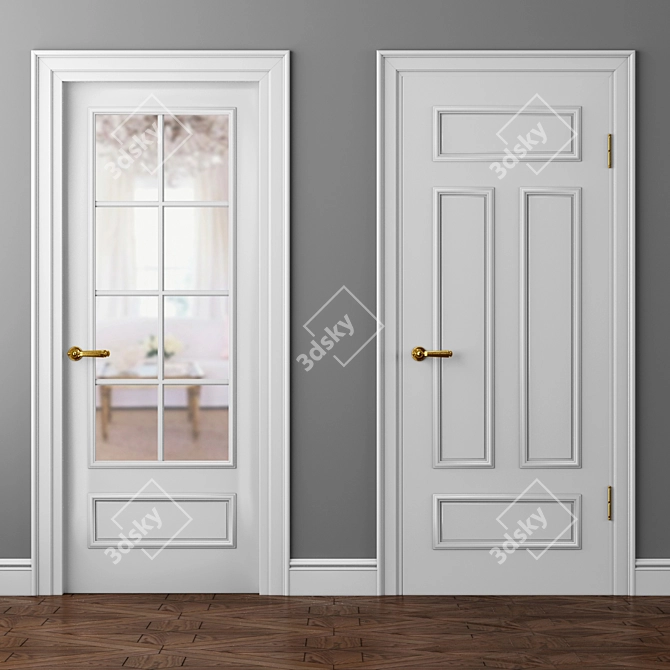 Parisian Elegance with Volhovets Doors 3D model image 1