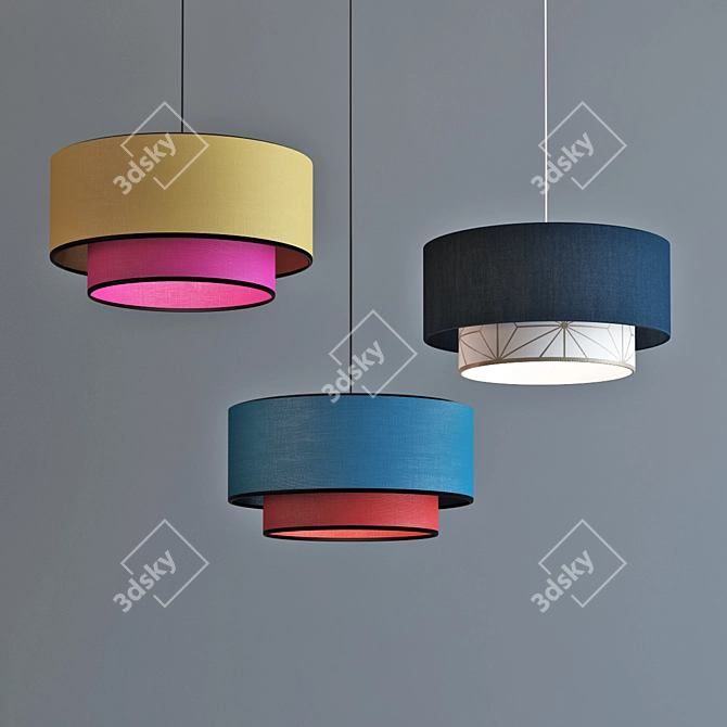 Stratos Marl Pendant Light Set 3D model image 2