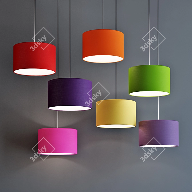 Metropolight Cylindre Cotton Pendant 3D model image 1