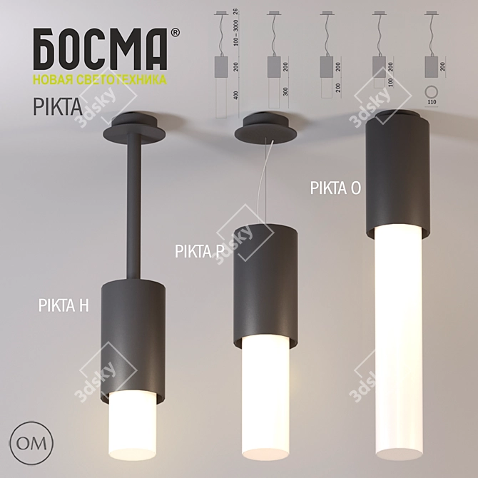 Bosma PIKTA Pendant Light 3D model image 1