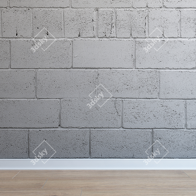 Seamless Masonry Blocks: HD Quality 3D model image 1