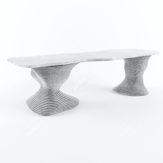 Foldable Modern Office Desk 3D model image 1