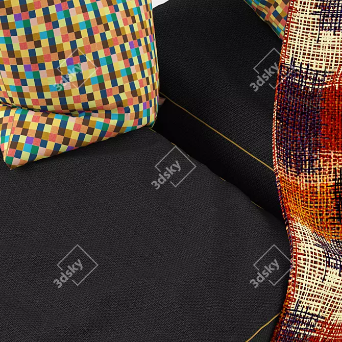 Title: Cozy Autumn Pallet Sofa 3D model image 3