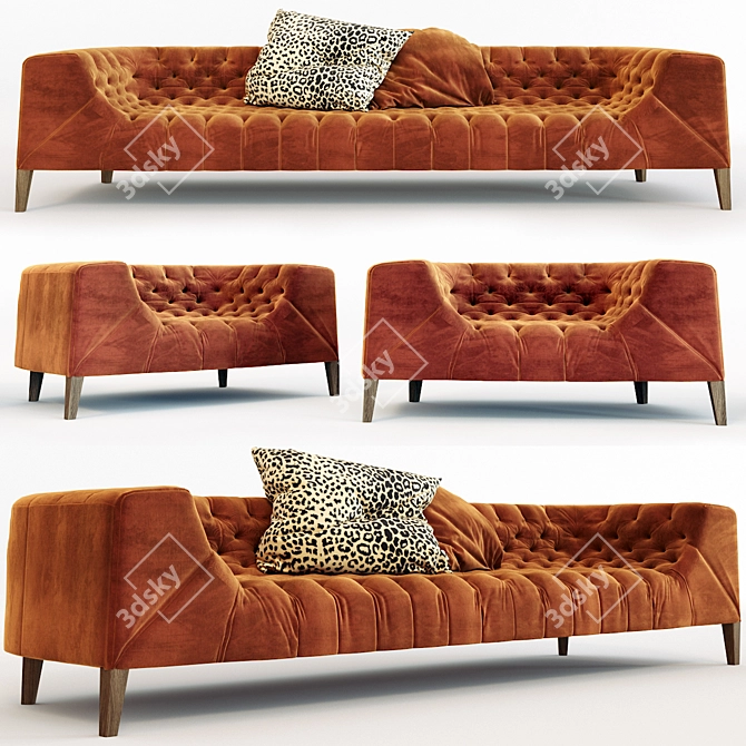 Italian Art-Deco Sofa Set 3D model image 1