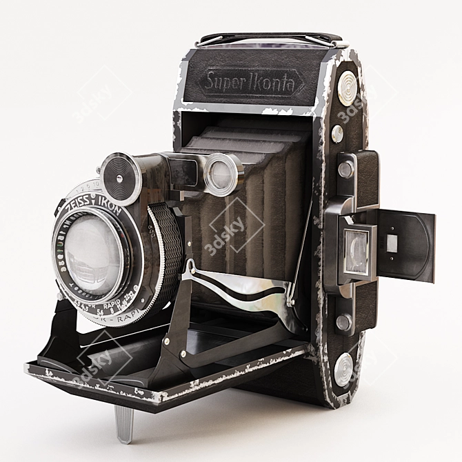 Vintage Zeiss Ikon Folding Camera: Super Ikonta 530/2 3D model image 1