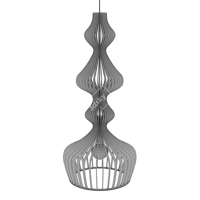 EcoWood Pendant Light - OM CRIP II 3D model image 2