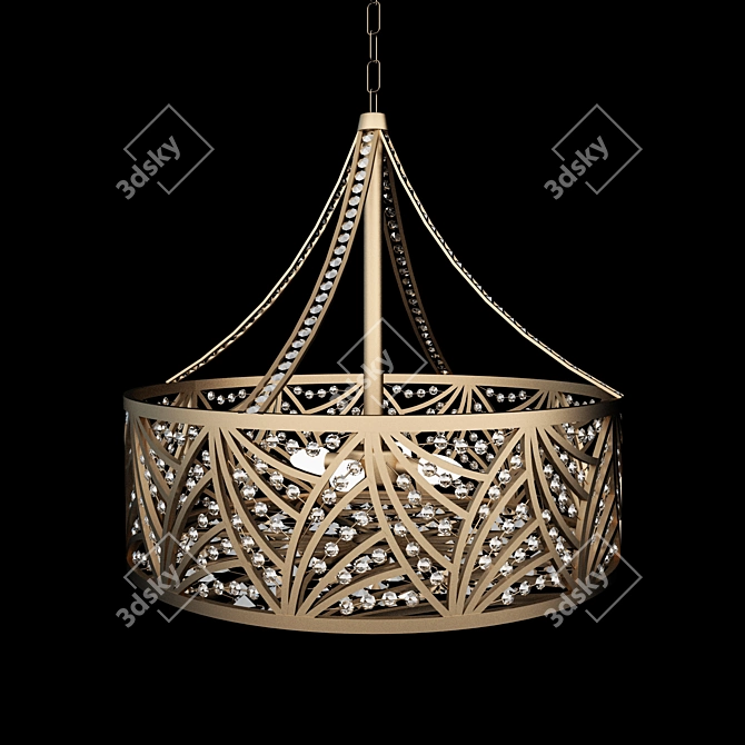 Crystal Glow Table Lamp 3D model image 1