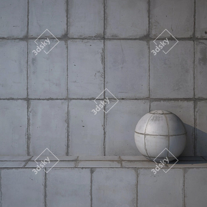 Seamless Concrete Tile 105 3D model image 1