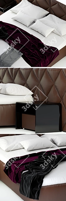 Harrison Bed: Elegant Art Deco Design 3D model image 2