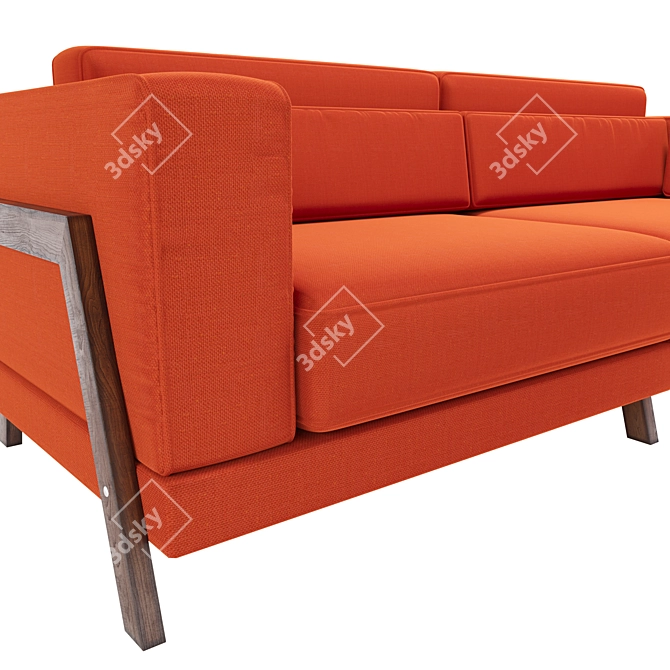 Contemporary 3-Seater Sofa Ashley 3D model image 2