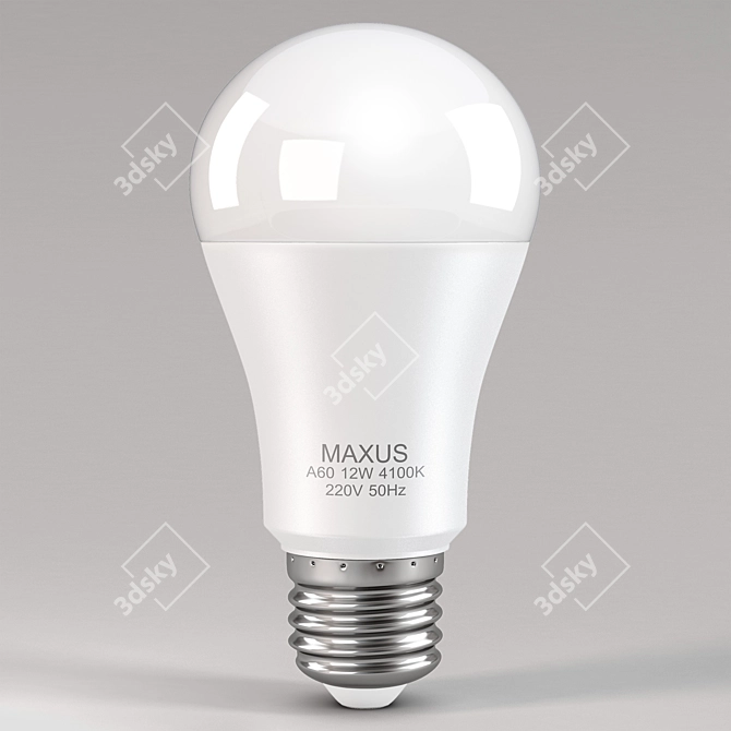 Title: MAXUS A60 12W 4100K Lamp 3D model image 1