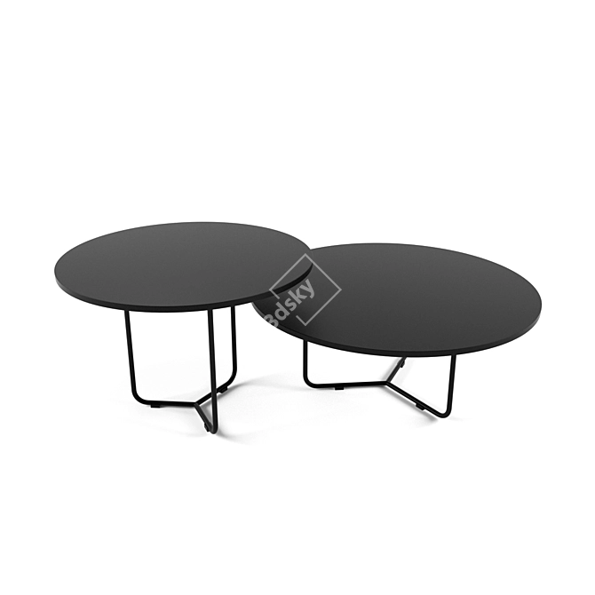 Elegant Eclipse Tables 3D model image 1