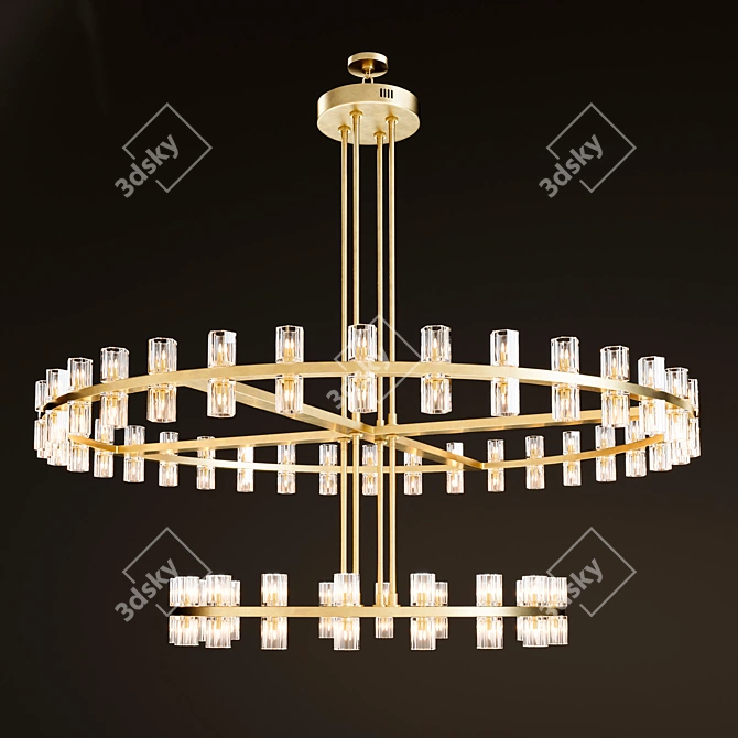 Luxury Coastal Chic Chandelier 3D model image 1