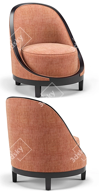 Title: Velvet Marmont Accent Chair 3D model image 2