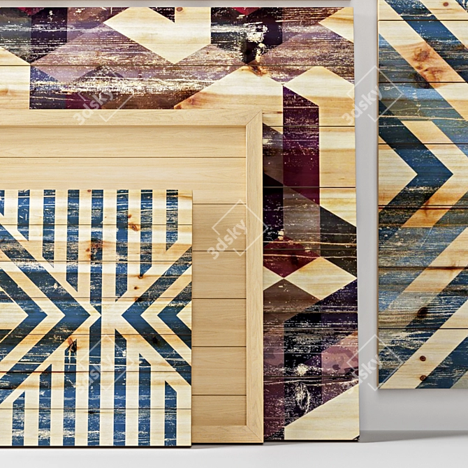 Title: Wooden Panels by Marmont Hill 3D model image 2