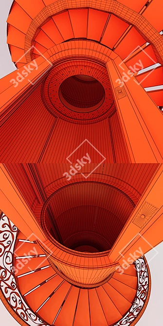 Title: Spiral Glass Elevator 3D model image 3