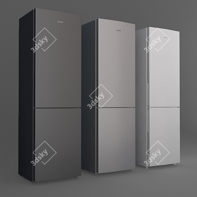 Title: ATLANT ADVANCE 4624: Spacious & Stylish Refrigerator 3D model image 1