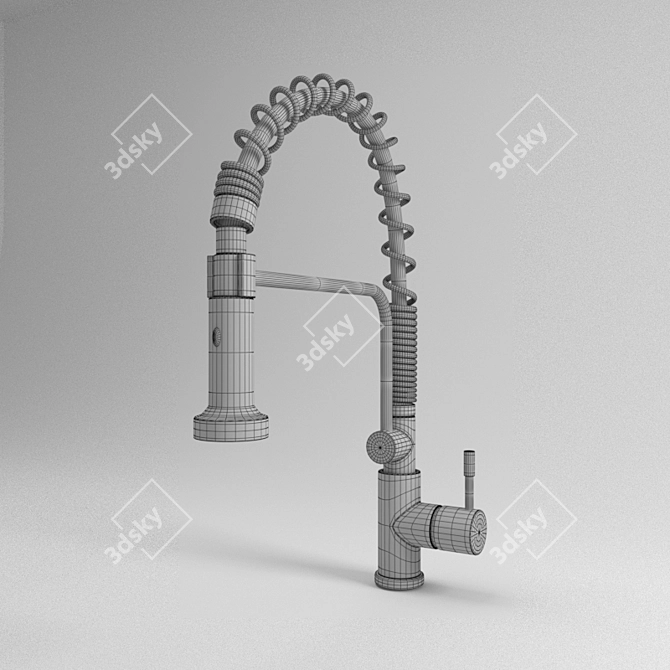 Stainless Steel Kitchen Mixer GF51-S 3D model image 3