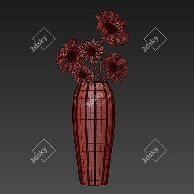 Elegance in Glass Vase 3D model image 3