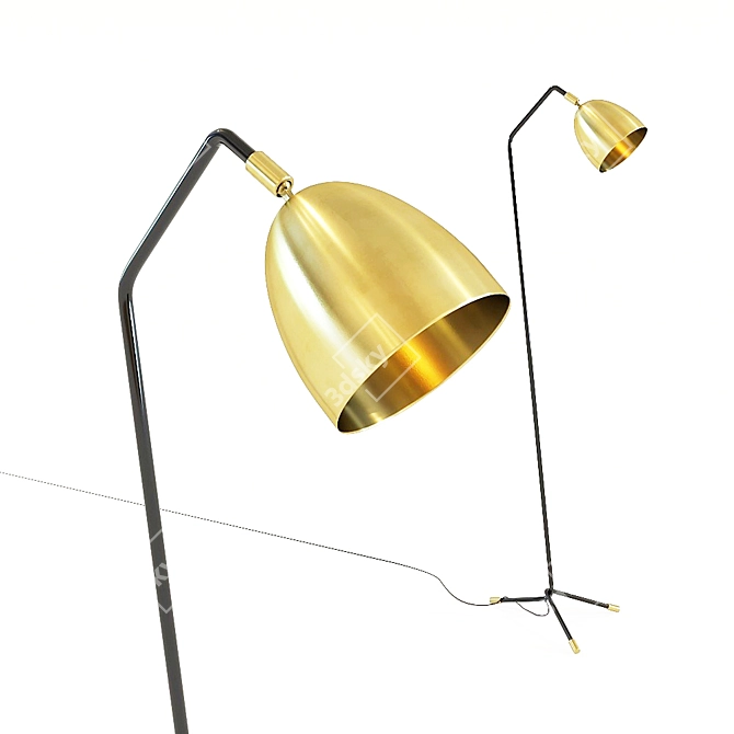 Cozy Knitted Kare Floor Lamp 3D model image 1