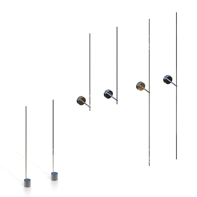 Catellani & Smith Light Stick - Elegant Copper LED Floor Lamp 3D model image 1