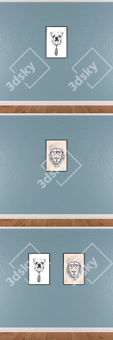 Artistic Wall Décor Set: No. 68 3D model image 3
