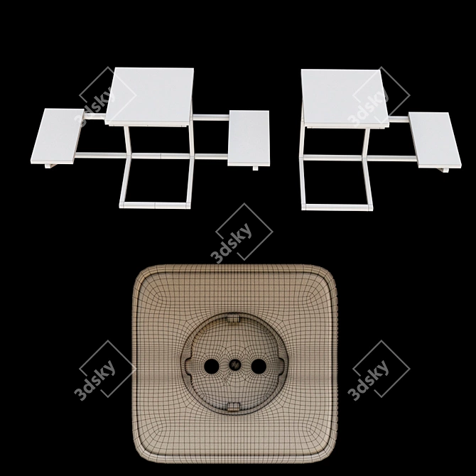 Modern Loft Coffee Tables 3D model image 3