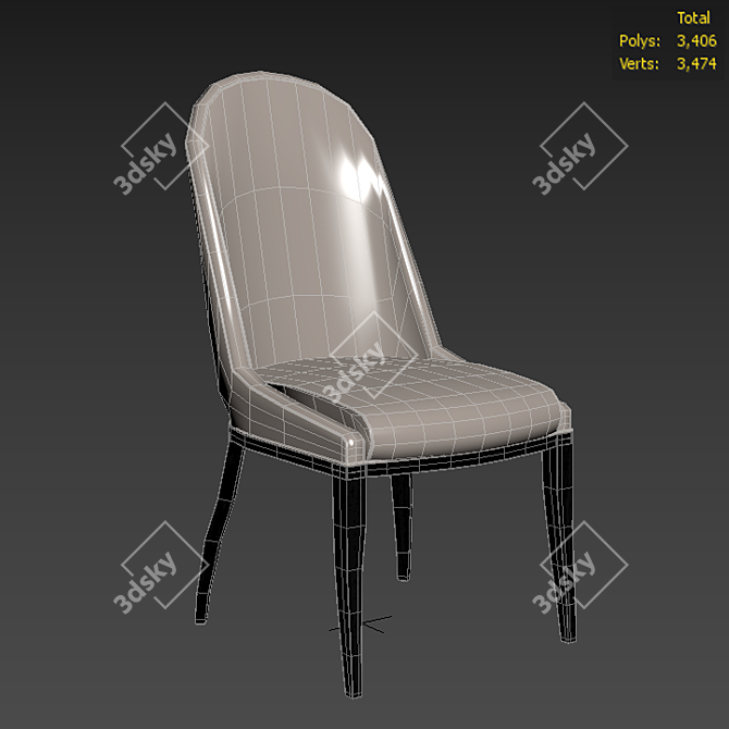 Sleek Sullivan Side Chair: Modern Elegance for Any Space 3D model image 3