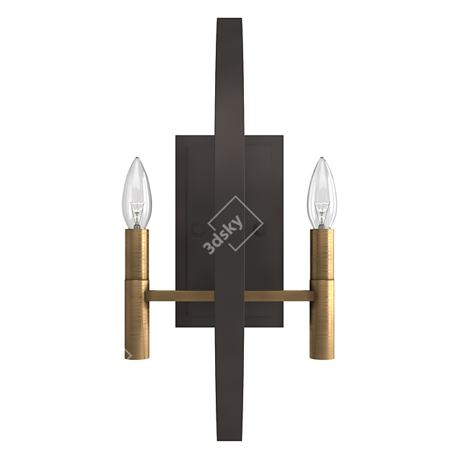 Sleek Euclid Wall Sconce 3D model image 1