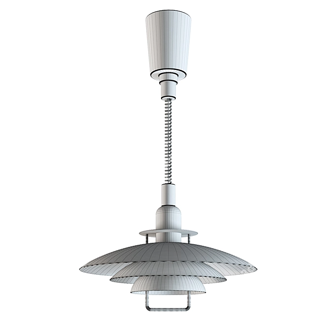 Belid Primus II: Retro-inspired Pendant Light 3D model image 3