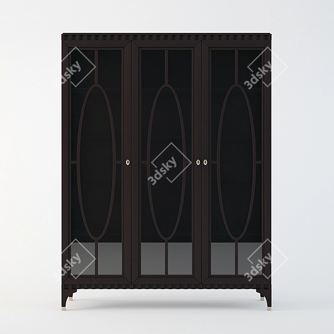 Elegant Glass Cupboard: SevenSedie Ellipse 3D model image 2