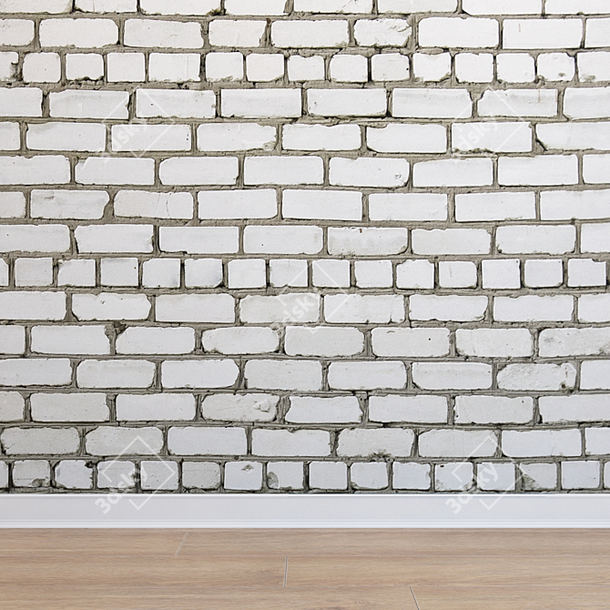 Seamless Brickwork in Ultra HD 3D model image 1