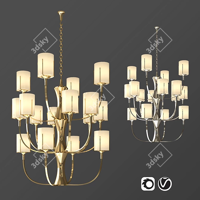 Luxury Gonzaga Chandelier | Scic 3D model image 1