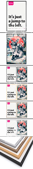 Modern Wall Art Set with Multiple Frame Options 3D model image 2