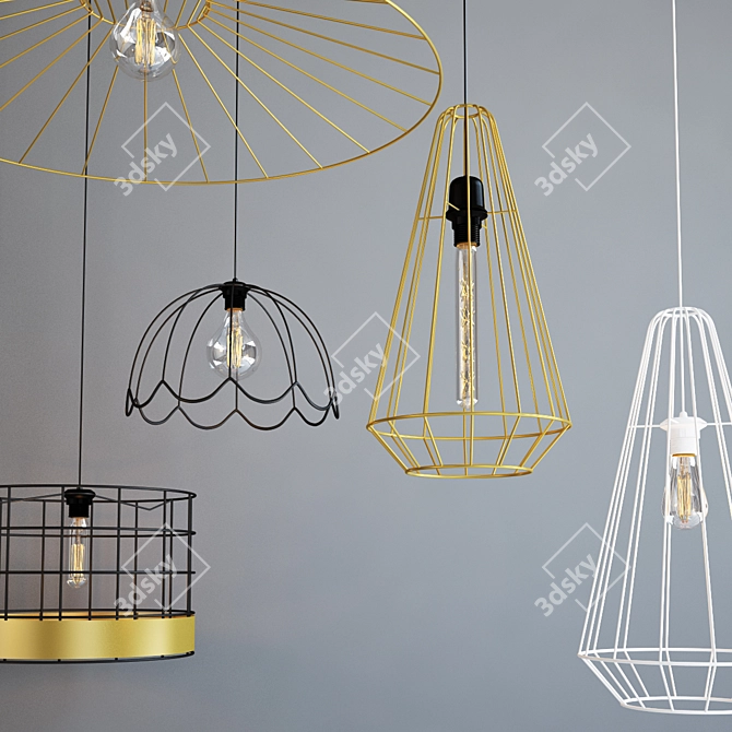 Metropolight Metal Suspension Set 3D model image 2