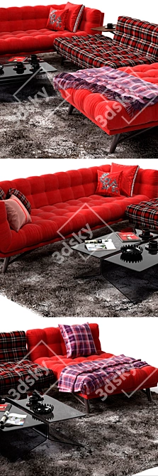 Modern Angolo Sofa by Roche Bobois 3D model image 2