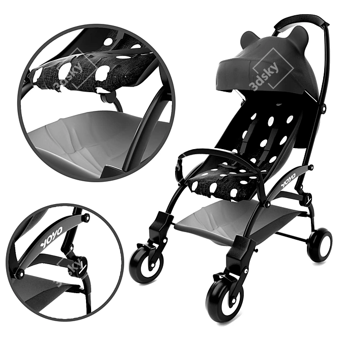 Yoya Mickey 175 Lightweight Stroller 3D model image 1