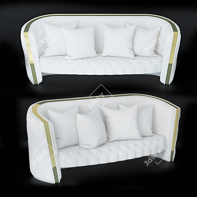 Luxurious Atena Sofa: Timeless Elegance 3D model image 1