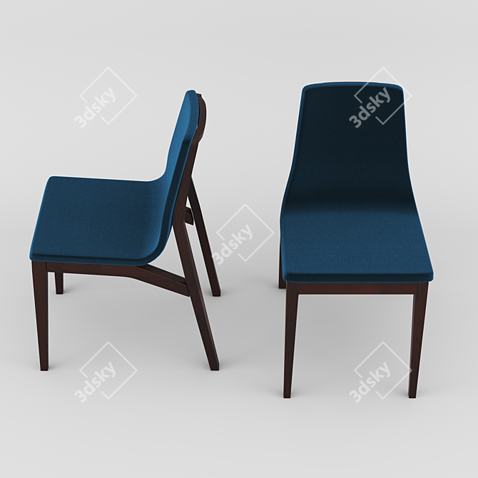 Fameg A-1621: Stylish Wood Chair 3D model image 3