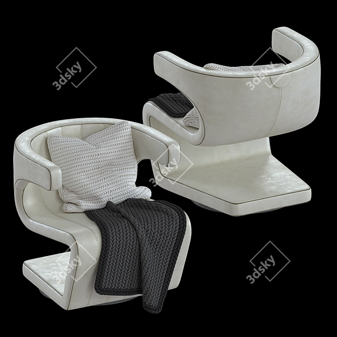 Cozy Gamma Dean Armchair 3D model image 1