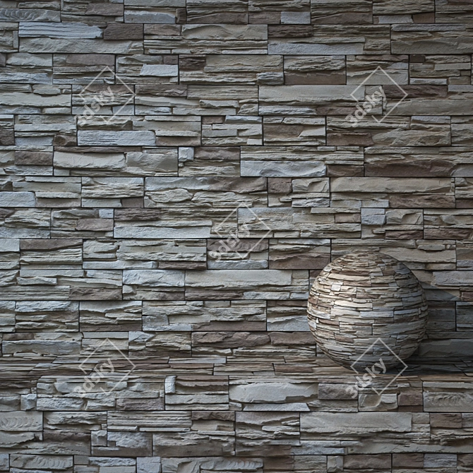 Title: Seamless Natural Stone Texture 3D model image 1