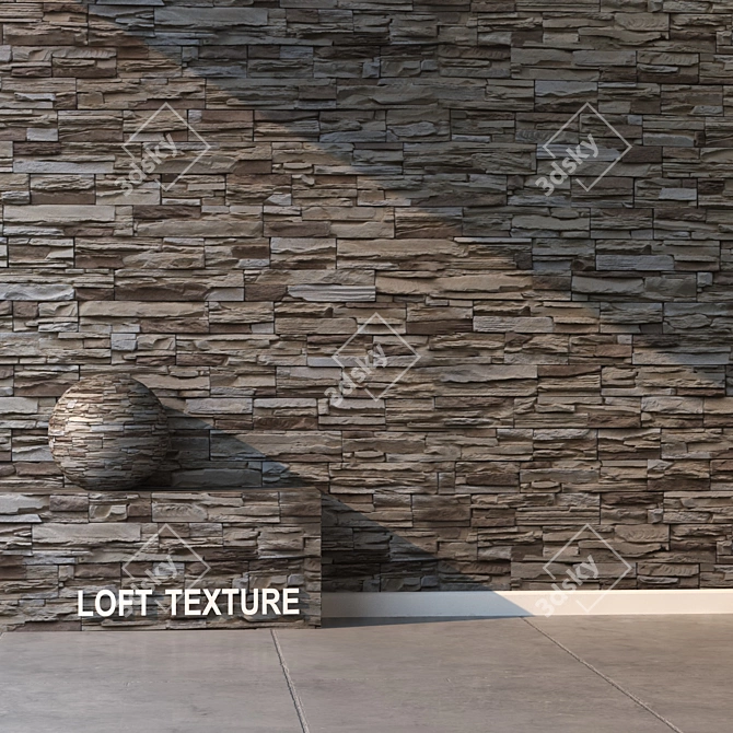 Title: Seamless Natural Stone Texture 3D model image 2