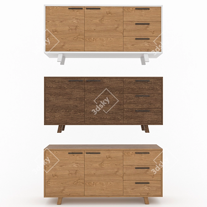 Stylish Blanga Chest of Drawers 3D model image 2