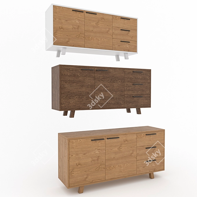 Stylish Blanga Chest of Drawers 3D model image 3