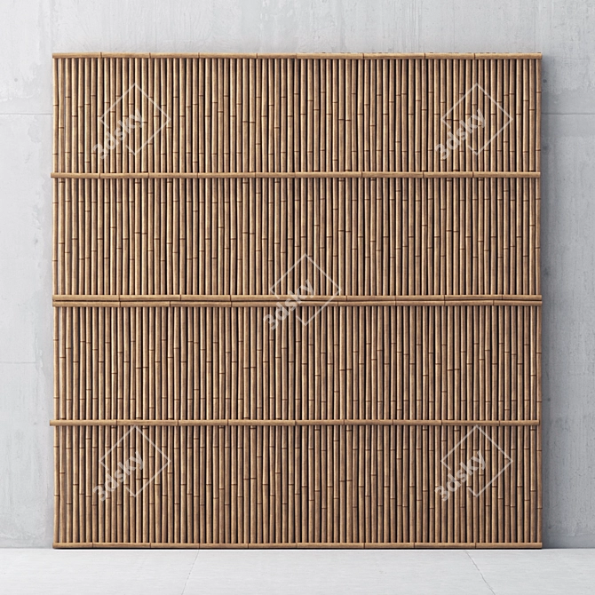 Natural Bamboo Panel 3D model image 1