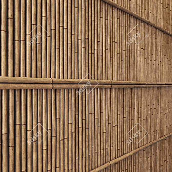 Natural Bamboo Panel 3D model image 2