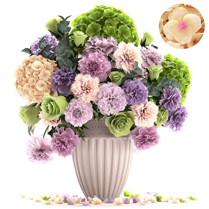 Spring Blooms Bouquet 3D model image 1